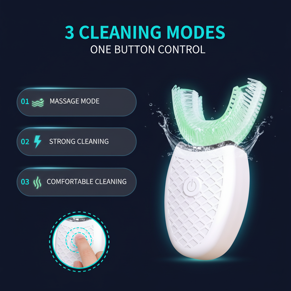 3 Cleaning Modes - Creative Feature Infographic