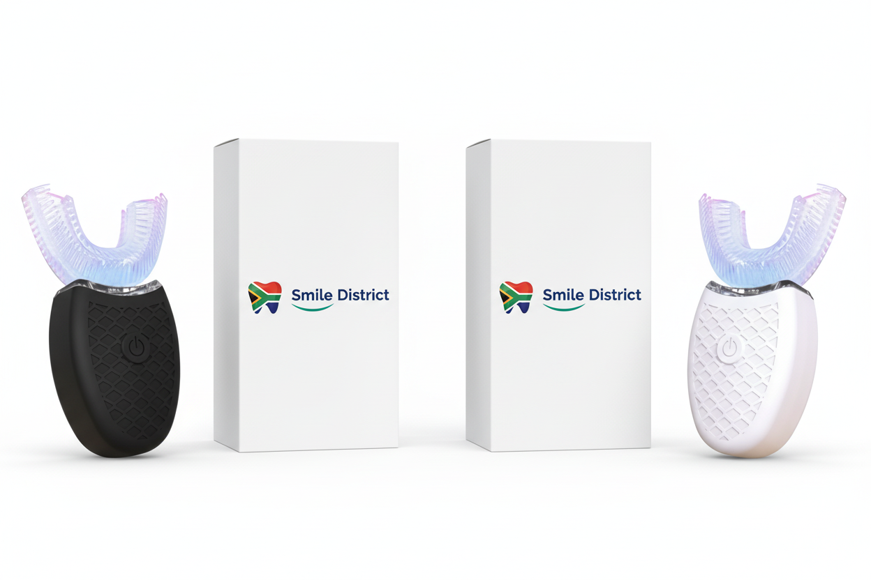 Smile District Logo Centered on Packaging